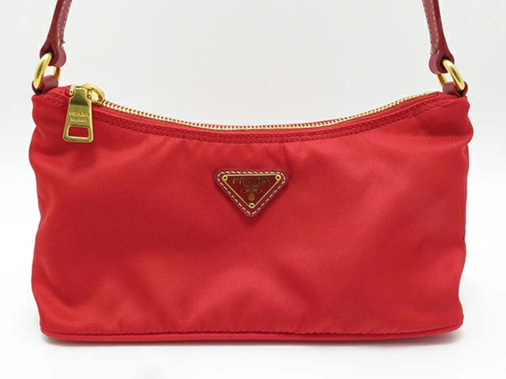 Prada Tessuto Shoulder Bag red